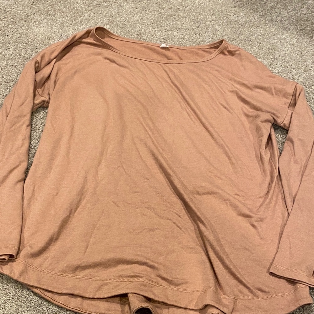 Ideology Light Brown Long Sleeve Top
